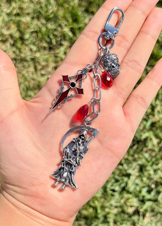 Gothic Grim Reaper Bagcharm, Keychain