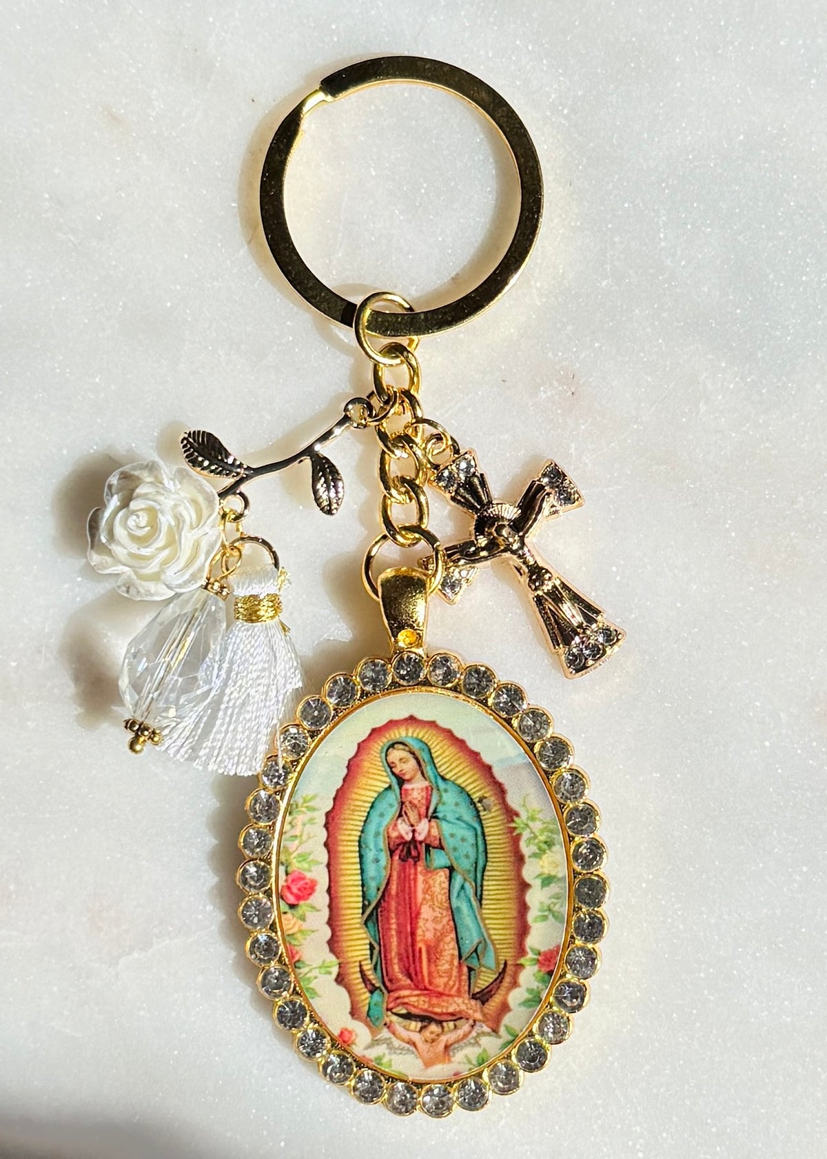 Our Lady Of Guadalupe Image Keychain–Clear