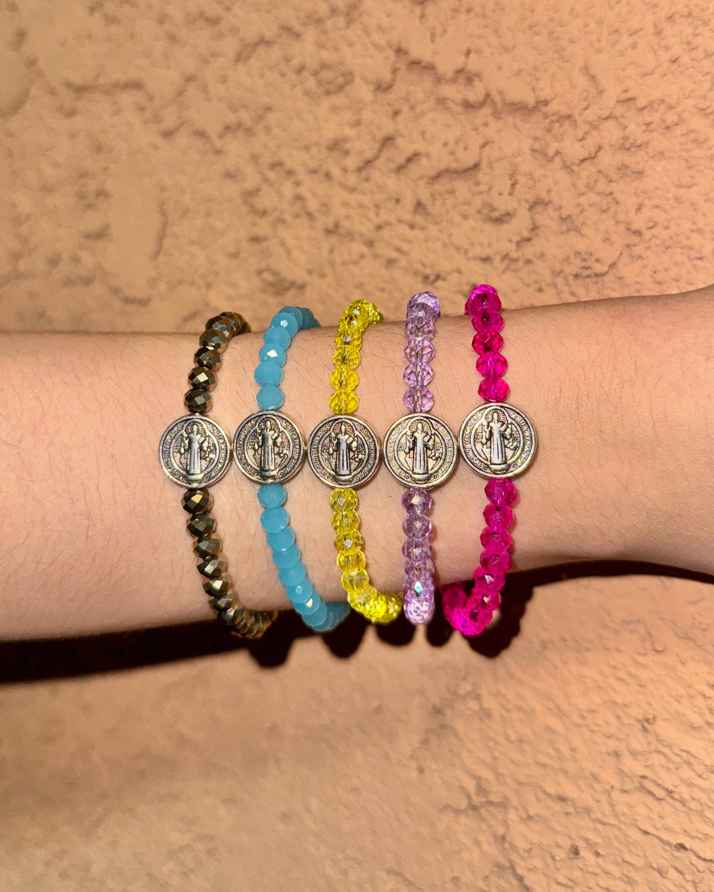 Saint Benedict Crystal Beaded Bracelets