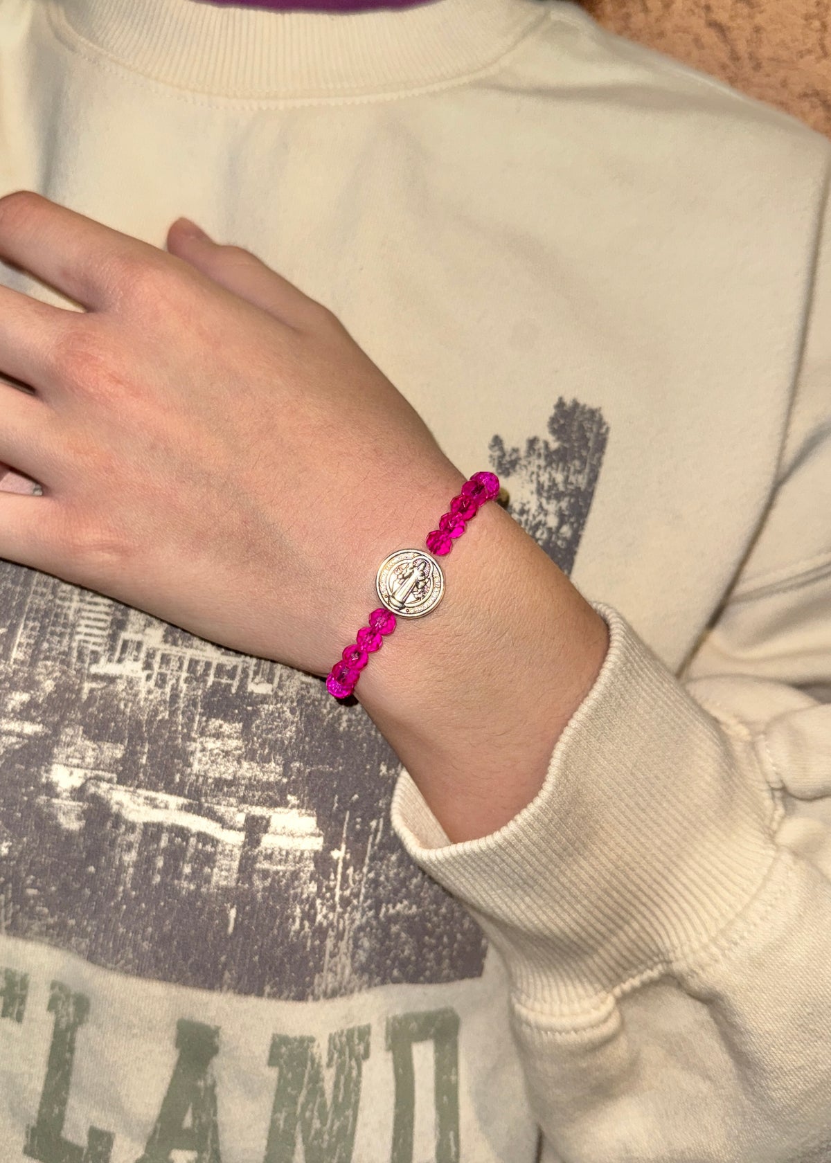 Saint Benedict Crystal Beaded Bracelets