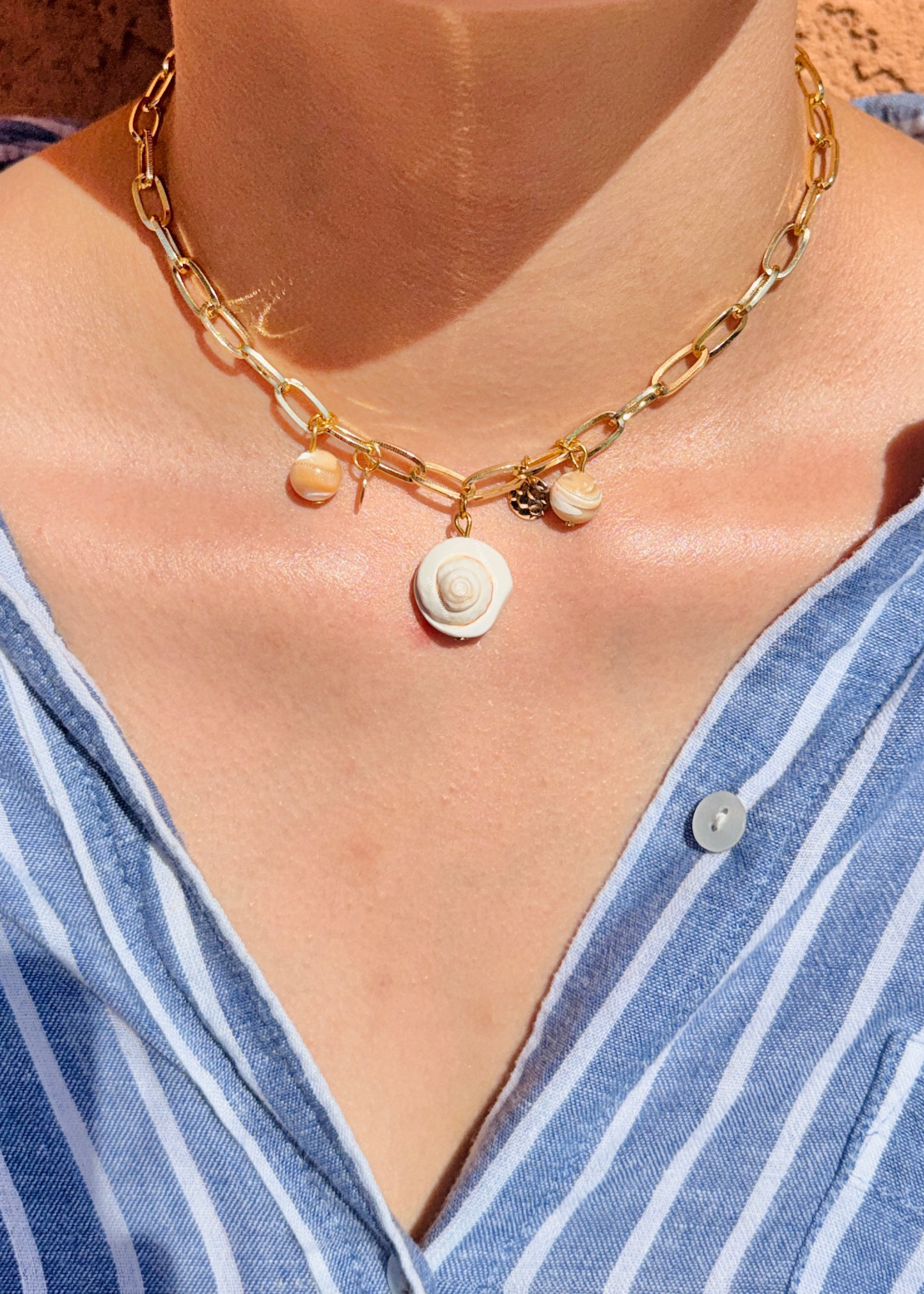 Sun Kissed Shell Chain Necklace