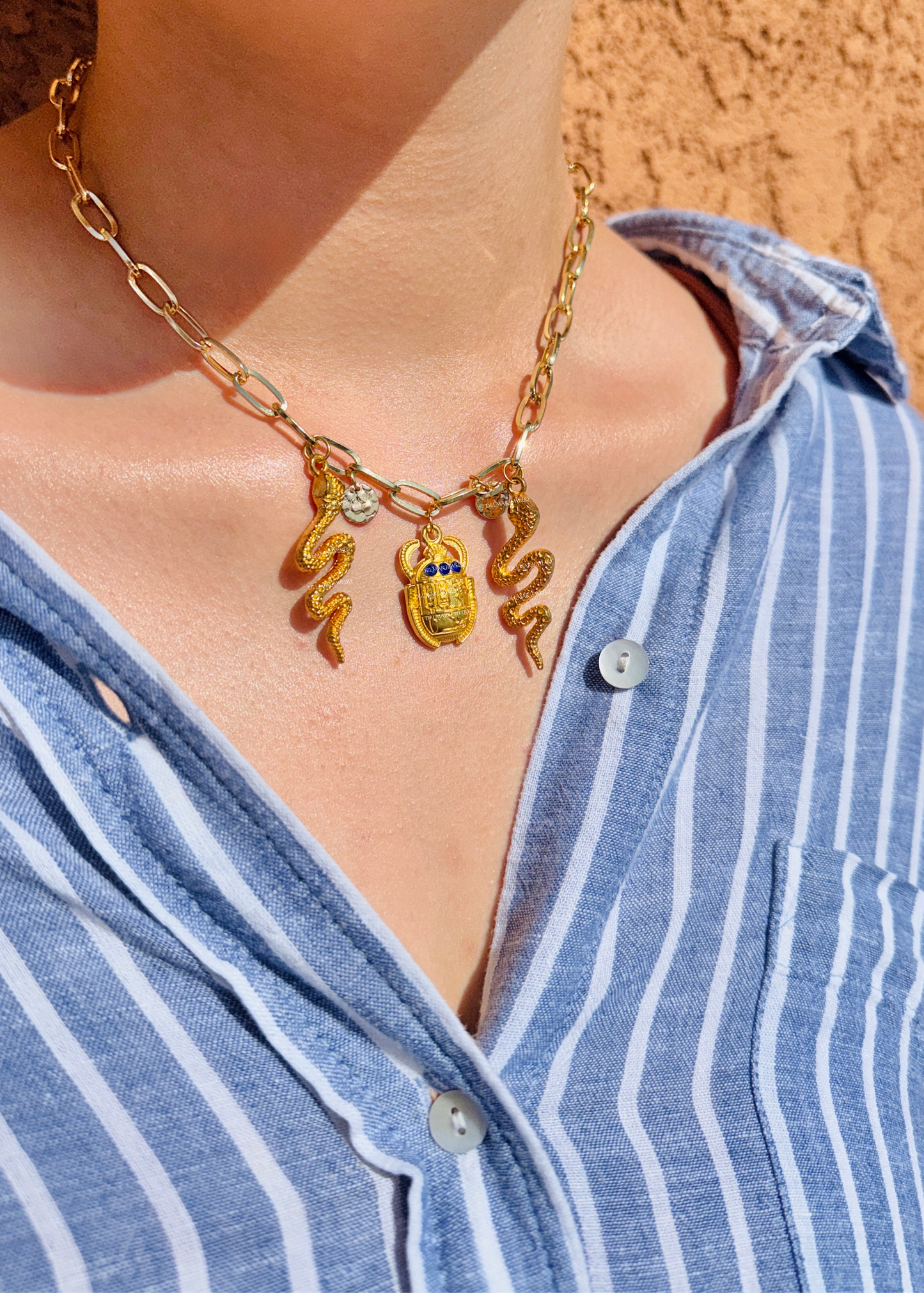 Egyptian Elegance Chained Necklace