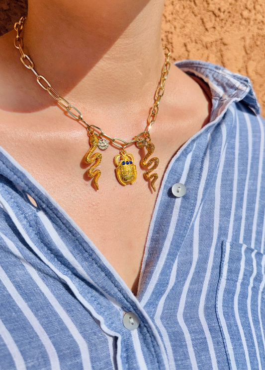 Egyptian Elegance Chained Necklace