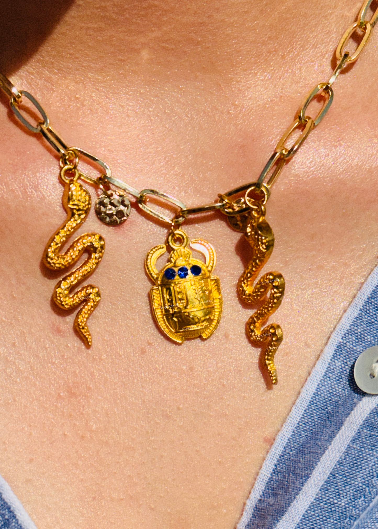 Egyptian Elegance Chained Necklace