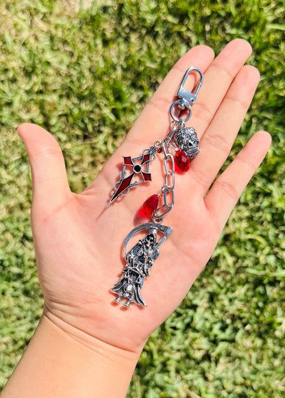 Gothic Grim Reaper Bagcharm, Keychain