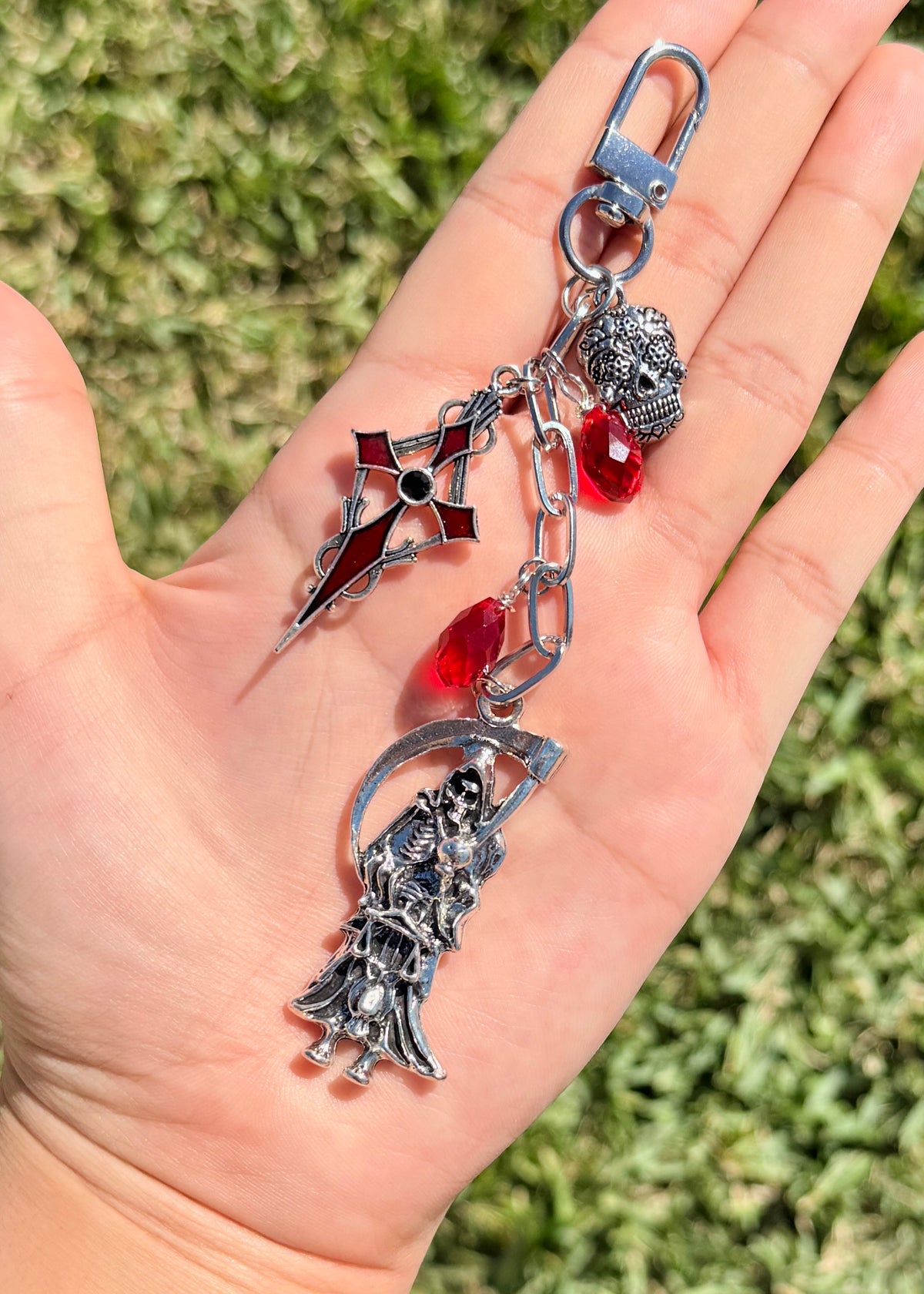 Gothic Grim Reaper Bagcharm, Keychain