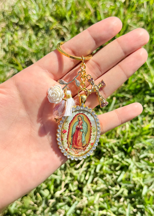 Our Lady Of Guadalupe Image Keychain–Clear