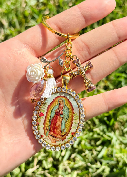 Our Lady Of Guadalupe Image Keychain–Clear