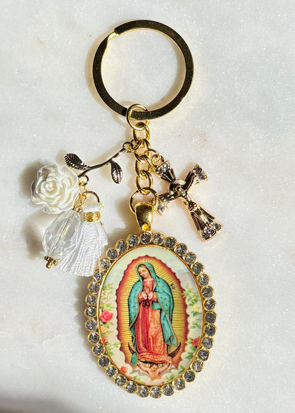 Our Lady Of Guadalupe Image Keychain–Clear