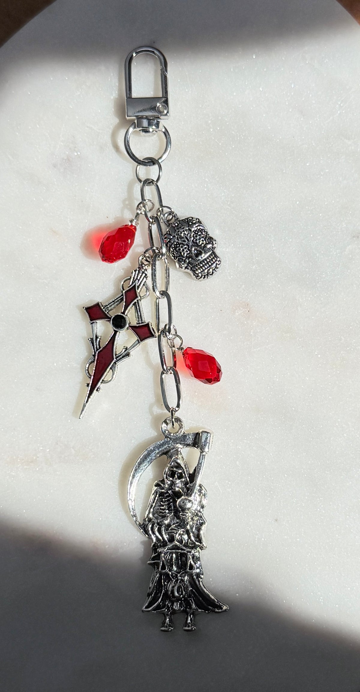 Gothic Grim Reaper Bagcharm, Keychain