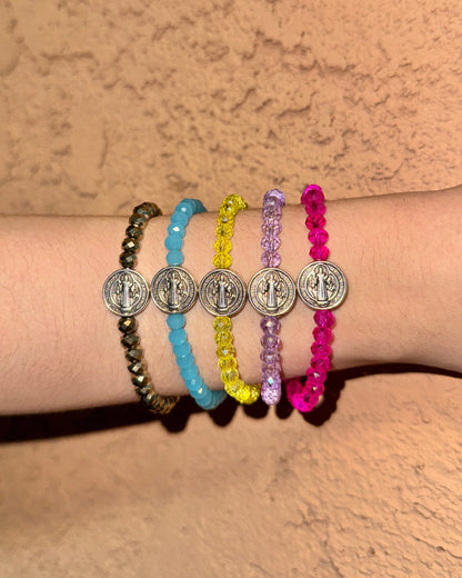 Saint Benedict Crystal Beaded Bracelets