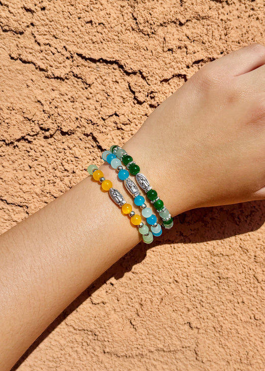 Summer de Virgin—6 mm Virgin de Guadalupe Glass Beaded Bracelet