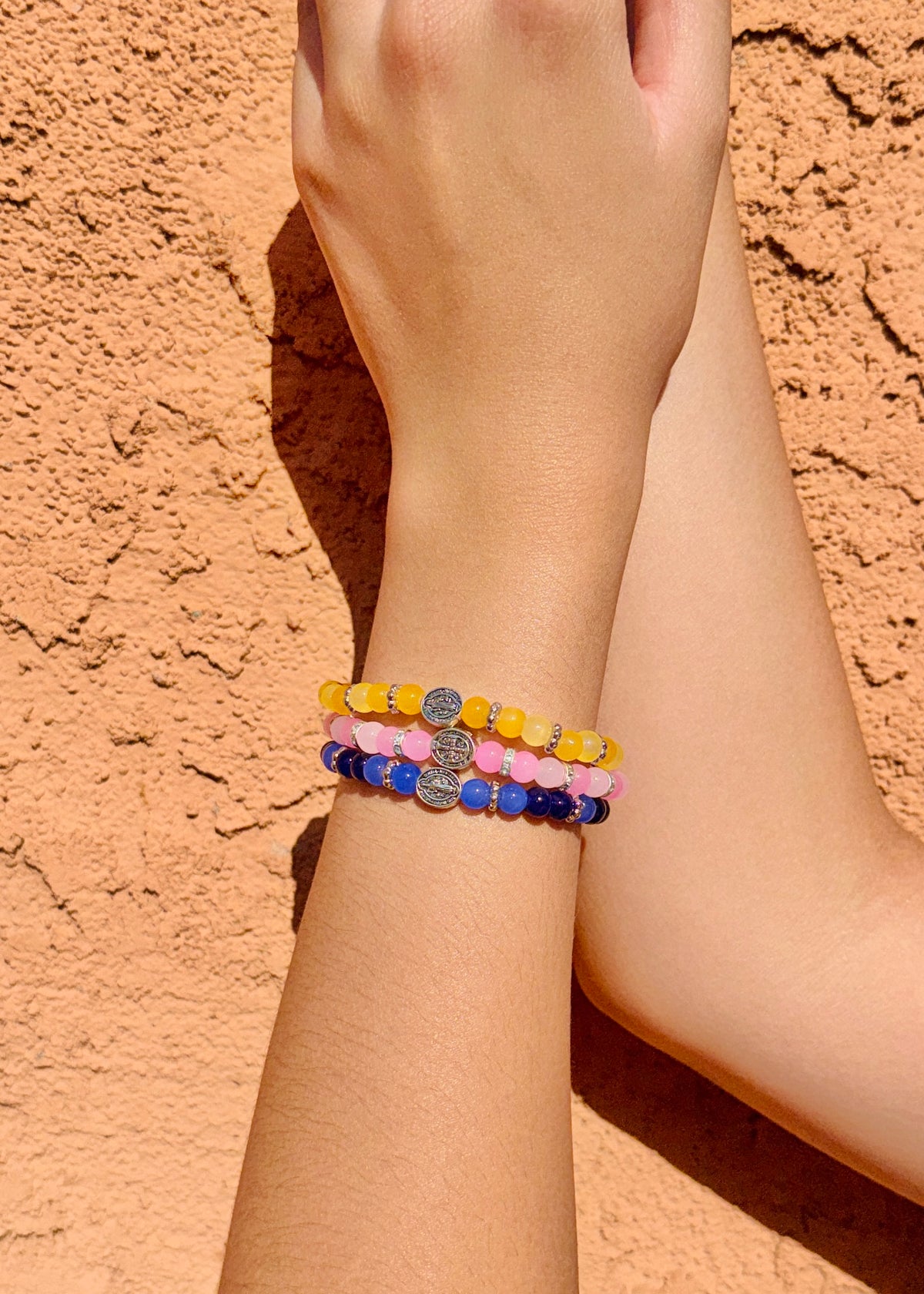 Sant Benedict— 6mm Glass Beaded Bracelets