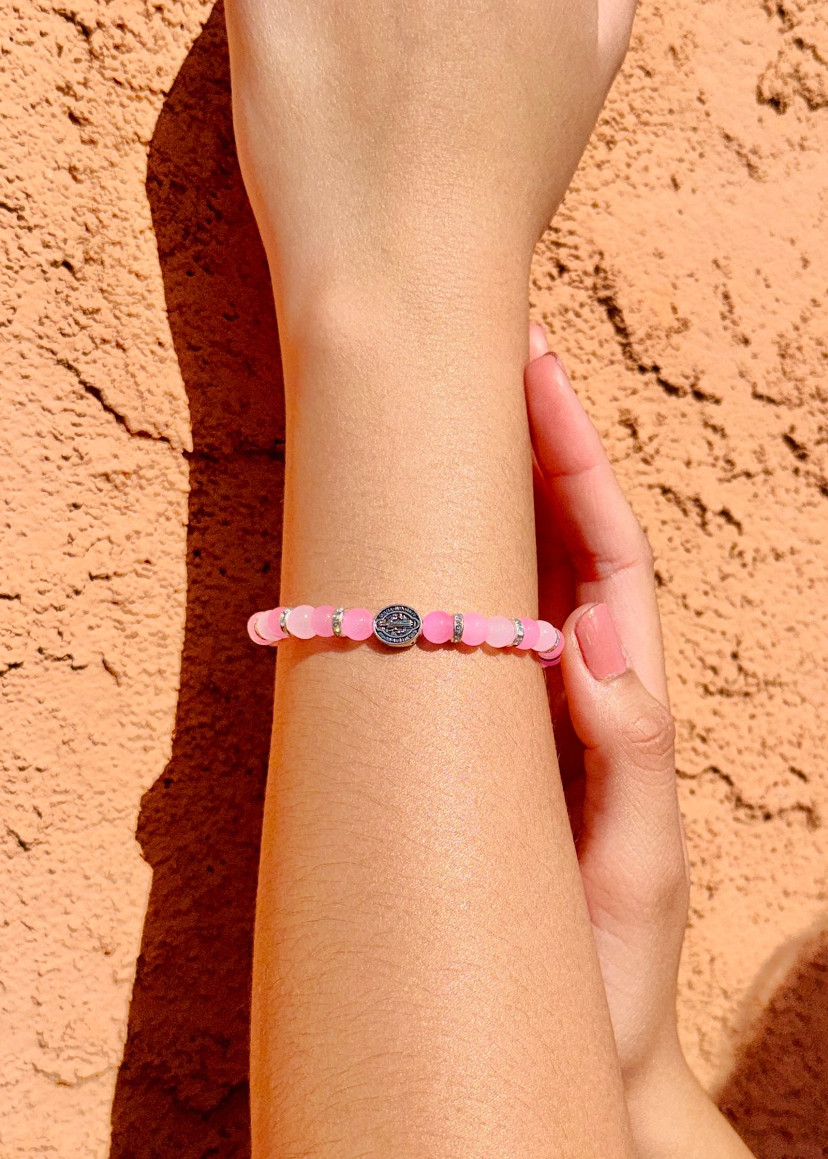 Sant Benedict— 6mm Glass Beaded Bracelets