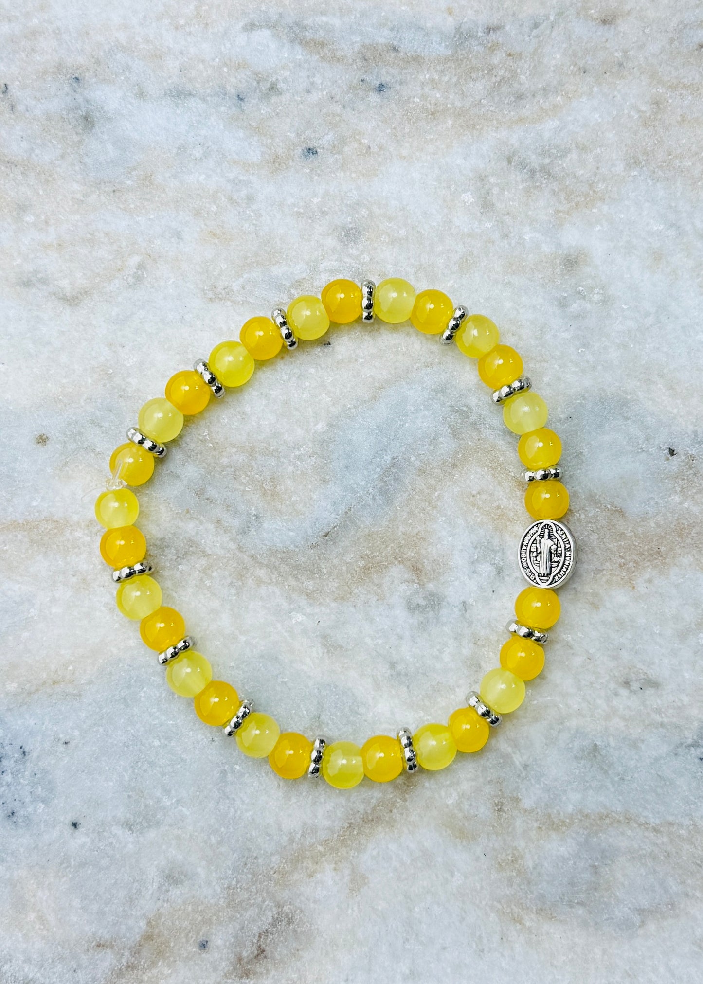 Sant Benedict— 6mm Glass Beaded Bracelets