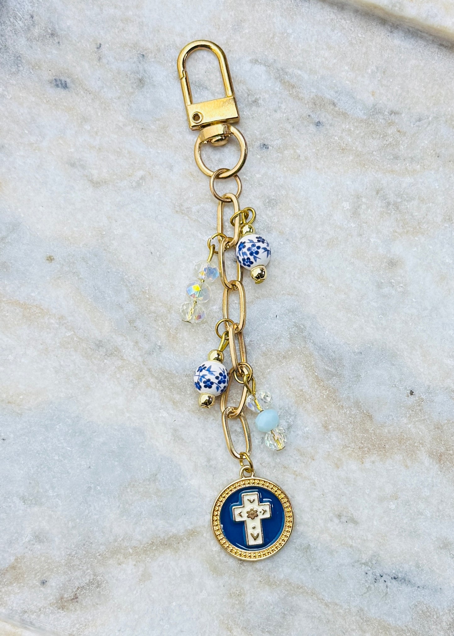 Victorian Romantic—Cross Keychain