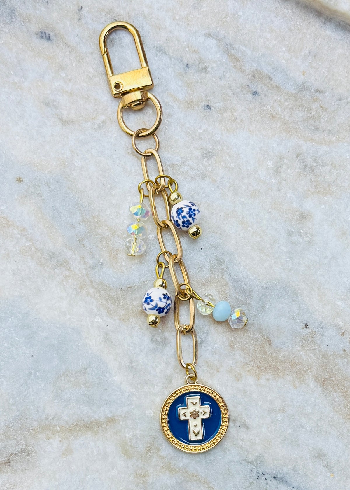 Victorian Romantic—Cross Keychain